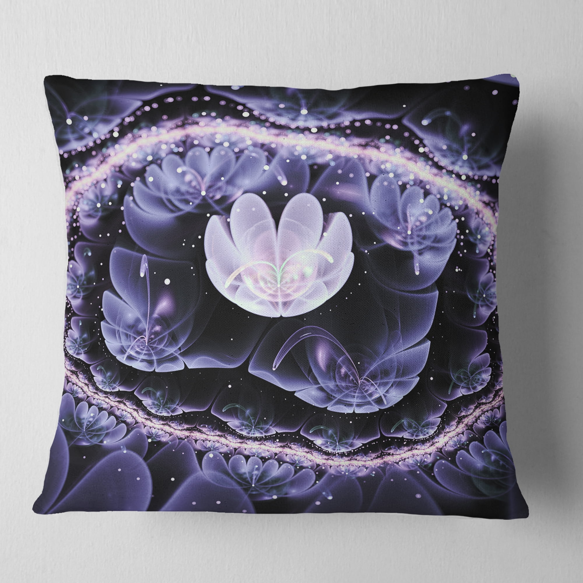 Designart 16" x 16" Pink Polyester Throw Pillow
