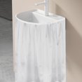 thumbnail image 1 of Faldón de lavabo Varpotle de tela impermeable para lavabo con pedestal, color blanco, 1 of 7