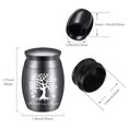 thumbnail image 2 of 1set Column Zinc Alloy Cremation Urn with Velvet Packing Pouches Polishing Cloth Disposable Flatware Spoons 1.59 inch Capacity: 30ml(1.01fl. oz), 2 of 7