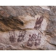 thumbnail image 2 of Flaherty, Dennis 18x15 White Modern Wood Framed Museum Art Print Titled - TX Hand-print pictographs in Panther Cave, 2 of 4
