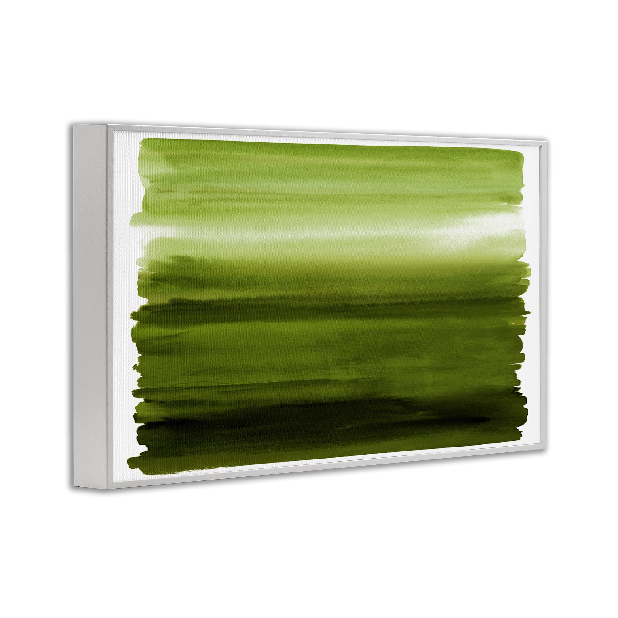 Stupell Industries Ombre Green Gradient White Framed Giclee Art, design by Allie Corbin