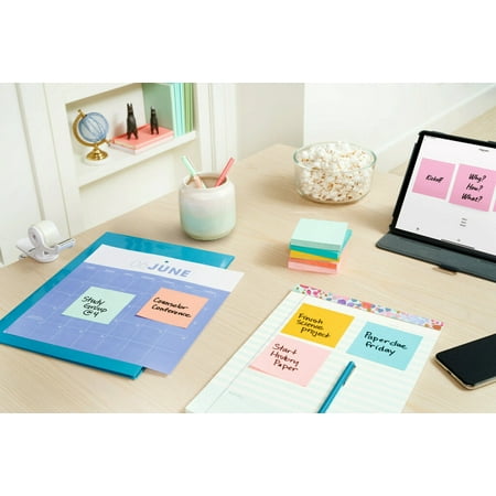 Post-it Notes Value Pack, 3 in x 3 in, Marseille Collection, 24 Pads