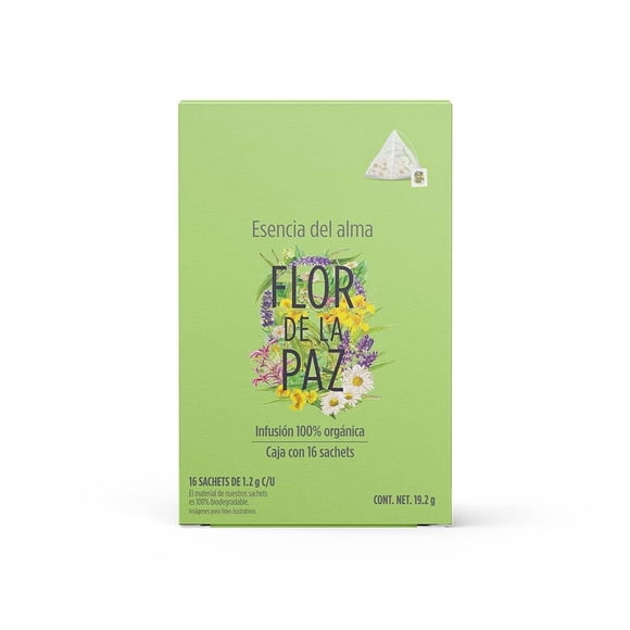 Té Flor de la Paz Esencia del alma 16 bolsitas con 1.2 g c/u