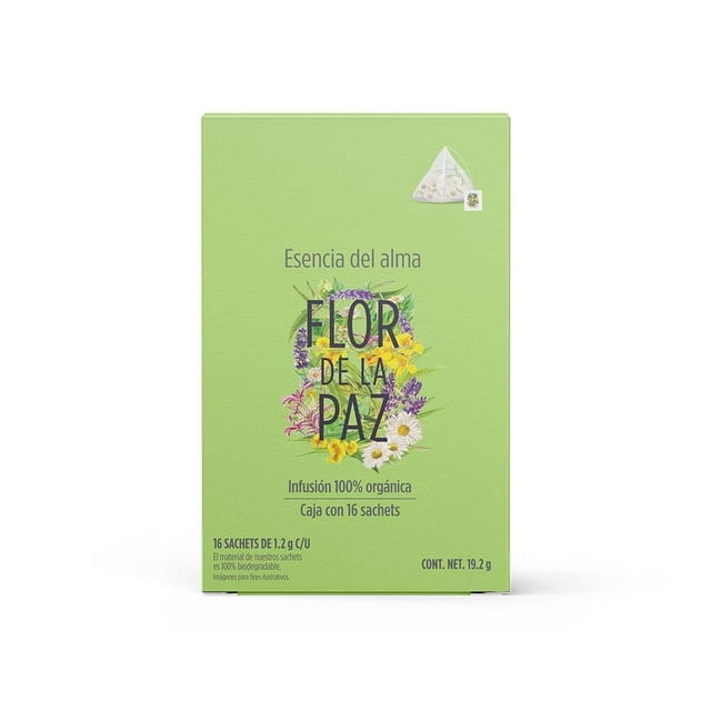 Té Flor de la Paz Esencia del alma 16 bolsitas con 1.2 g c/u