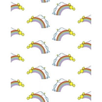 Barbie Rainbows Removable Vinyl Wallpaper, White