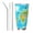 Straw Three-piece Set, variant on Picia World Map With Animals Landmarks Pattern 20 oz Tumbler Stainless Steel Vacuum Insulated Coffee Ice Cup Double Wall Travel Flask Dual Lid Water Bottle, Eco-friendly Car Cup