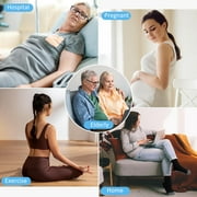 AMITOFO Non-Binding Diabetic Socks for Men and Women, 4 Pairs Loose Fit Cotton Crew Socks with Anti-Slip Grips,Comfort and Safe Gripper Socks for Elderly,Black