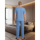 thumbnail image 3 of Pijama Hombre 2 Piezas Unitalla, Playera Suave con Bolsillo y Pantalón a Cuadros, Comodidad Total para Descanso, 3 of 5