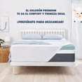 thumbnail image 3 of Colchon Individual Caja Espuma Premium Con Colchoneta Topper Sobrecolchon COLORDREAMS azul Individual, 3 of 9