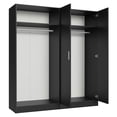 thumbnail image 4 of Madesa Armoire de Rangement à 4 Portes avec Grand Espace de Tablettes 63"L Armoire Utilitaire Placard Unité d'Organisation pour l'Entrée et la Chambre - Noir, 4 of 10