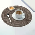 thumbnail image 7 of Clearance! Fanshiluo 4-Piece Round Woven Placemats,15-Inch,Kitchen Table Runners Adaptable To Plates,Bowl Mats,Cups,And Other Insulated Placemats, 7 of 7