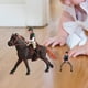 thumbnail image 1 of Figura de caballo modelo caballo con silla de montar, juego de juegos en miniatura de PVC, decoración de escritorio, estatua de vida silvestre, juguet Estilo E, 1 of 8