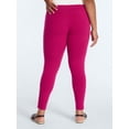 thumbnail image 4 of Terra & Sky Women's Plus High Waist Full Length Leggings, Sizes 0X-5X, 4 of 6