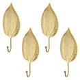 thumbnail image 1 of 4 Uds. Ganchos de hierro con hojas, ganchos decorativos para pared, ganchos modernos para colgar, ganchos dorados de una sola punta, ganchos resistentes para colgar llaves, 1 of 5