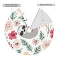 thumbnail image 4 of Kll 48" Christmas Tree Skirt Cute Cartoon Sloth Xmas Tree Skirts Mat For New Year Xmas Holiday Party Indoor Outdoor Home Decoration, 4 of 9