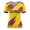 Yellow, variant on Women Soccer T-Shirt Raglan Top Football V Neck Colombia/France Tee Casual Short Sleeve Top Summer Graphic Tee Tops M