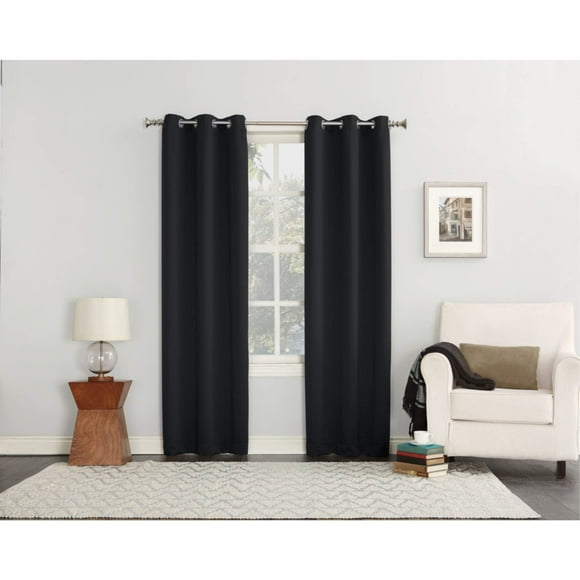 Cortinas Sun Zero Norwich negras, paquete de 2
