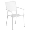 thumbnail image 2 of Bowery Hill Stackable Steel Square Back Patio Dining Side Chair in White, 2 of 12