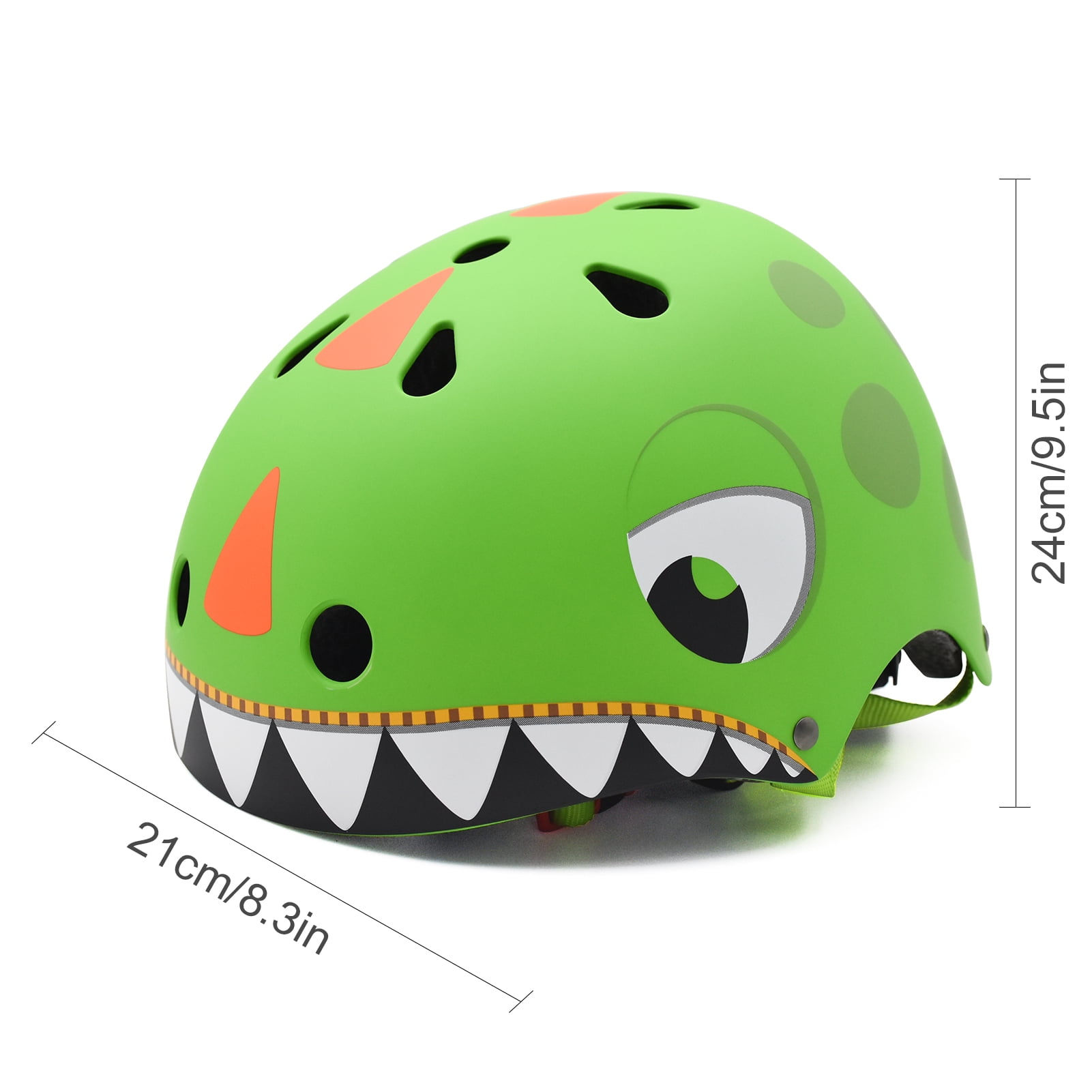 Wdmiya Kids Bike Helmet Toddler Helmet, Multi-Sport Protective Gear Set for 2-8 Years Boys Girls Child, Cycling Helmet with Knee Pads Elbow Pads Wrist Guards, Green Dinosaur