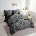 thumbnail image 3 of Homewish Hockey Sport Game 7-Piece Twin Bedding Sets,Boys Ball Gamer Bedding Comforter Set,Gray Black Sheet Sets For Boys Teens,Breathable Home Decor Reversible, 3 of 8