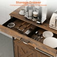 thumbnail image 6 of Behost Baker's Rack with Cabinet, Kitchen Adjustable Storage Shelves for Microwave Cart Oven Stand Coffee Bar, Rustic Brown, 6 of 14