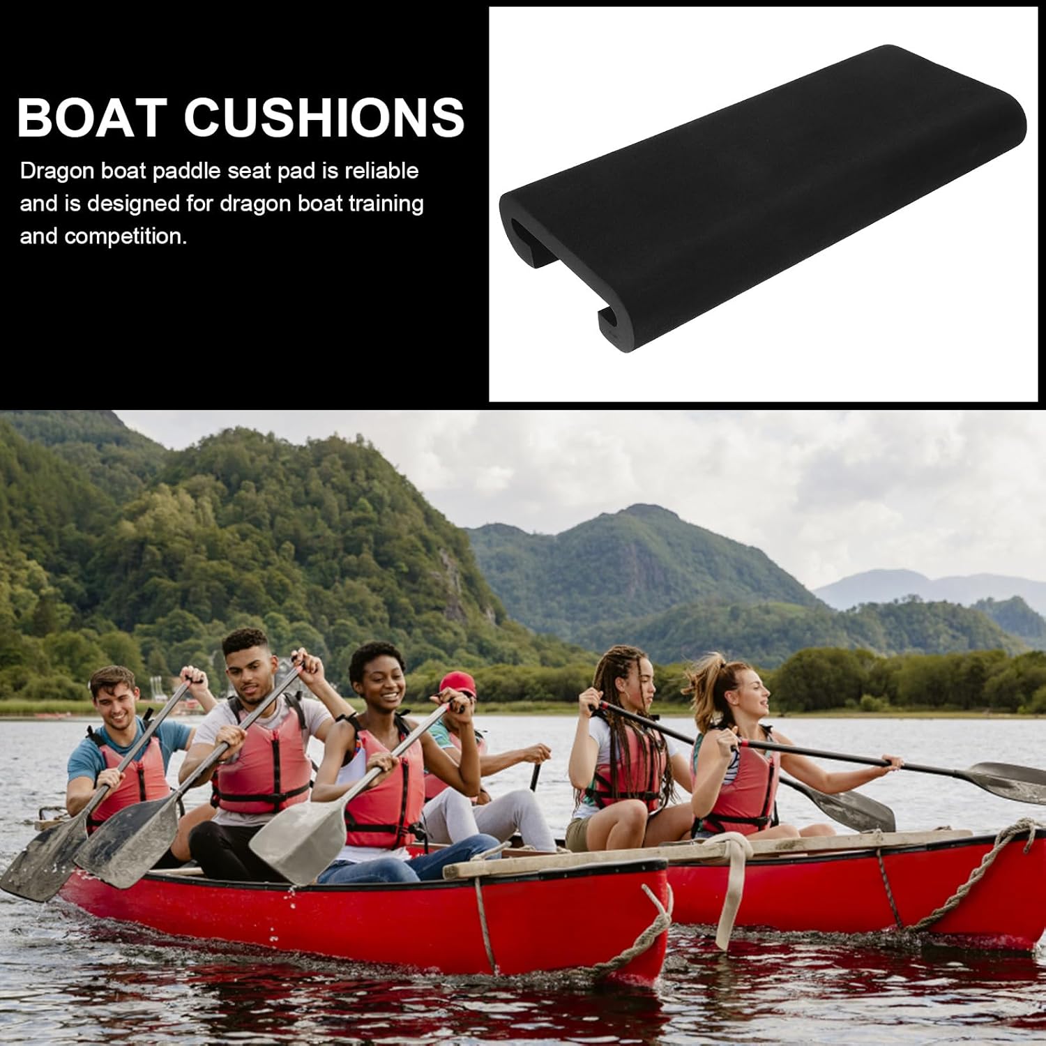 ABPETE Boat Seat Cushion: Dragon Boat Paddle Seat Pad Flotation Cushion Rowing Seat Cushion Kayak Seat Pad for Kayak Watersports Rowing
