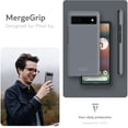 thumbnail image 4 of TUDIA for Google Pixel 6a (2022), [MERGE] Dual Layer Slim Tough Non-Slip Heavy Duty Case Cover (Gray), 4 of 7