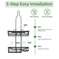 thumbnail image 5 of SHINGONE Extended Shower Caddy with Hooks, Rustproof Shampoo Soap Holder, Large Hanging Bathroom Caddy, 5 of 7
