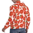 thumbnail image 6 of Wukai Tomatoes Print Men Hoodies Fleece Sweatshirts Long Sleeve Sweaters Pullover Fall Outfits Winter Clothes-XX-Large, 6 of 7