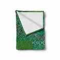 thumbnail image 2 of Floral Soft Flannel Fleece Throw Blanket, Green Tone Monochrome Nature Themed Pattern with Swrils, Cozy Plush for Indoor and Outdoor Use, 70" x 90", Emerald Jade Green, by Ambesonne, 2 of 6