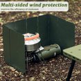 thumbnail image 4 of Duuclume Camping Stove Windscreen, 10 Plates Folding Gas Stove Windshield with Case, 4 of 7