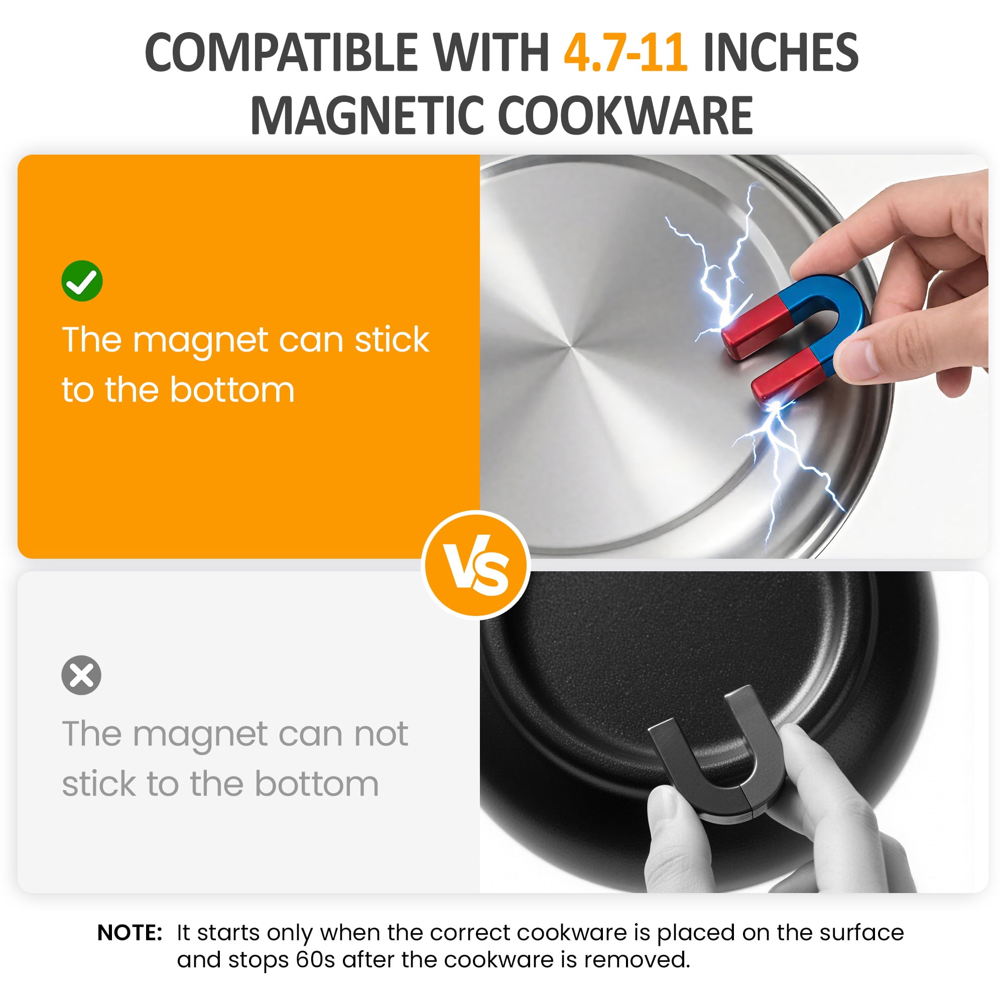 Sunvivi 1800W Portable Induction Cooktop, Commercial-Grade Electric Countertop Burner with Timer, Induction Hot Plate with LED Screen, 10 Power(100W-1800W), 14 Temp Setting(140°F-536°F),Black