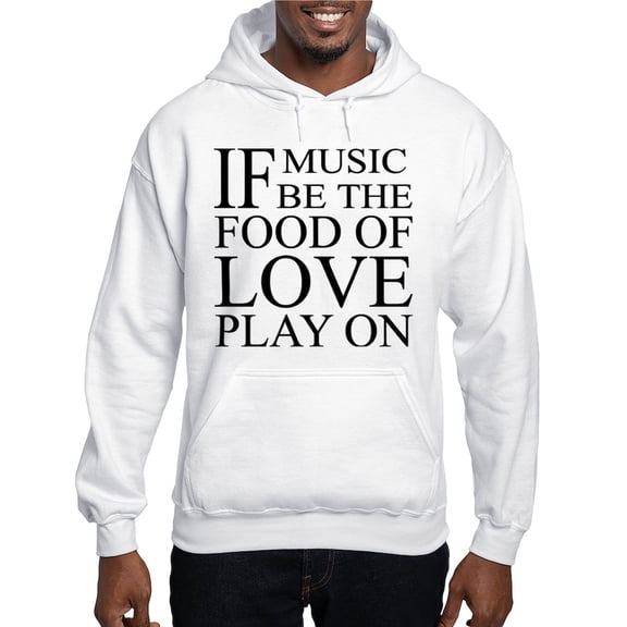 CafePress - Music Food Love Quote Hooded Sweatshirt - Pullover Hoodie, Hooded Sweatshirt