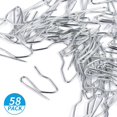 thumbnail image 4 of Curtain Hooks, 58pcs Stainless Steel Metal For Pinch Pleat Curtains, 4 of 5
