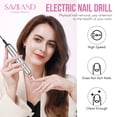 thumbnail image 3 of Saviland Portable Electric Nail Drill Machine - 20000 RPM USB Nail File with 7pcs Nail Drill Bits and 51pcs Sanding Bands for Polishing and Removing Nail Manicure Tools, 3 of 8