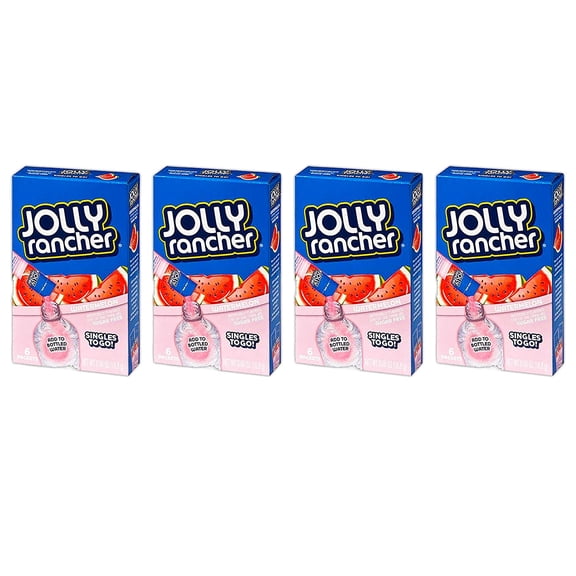 Jolly Rancher Watermelon Singles To Go (4 Boxes Of 6 Packets Each Box)