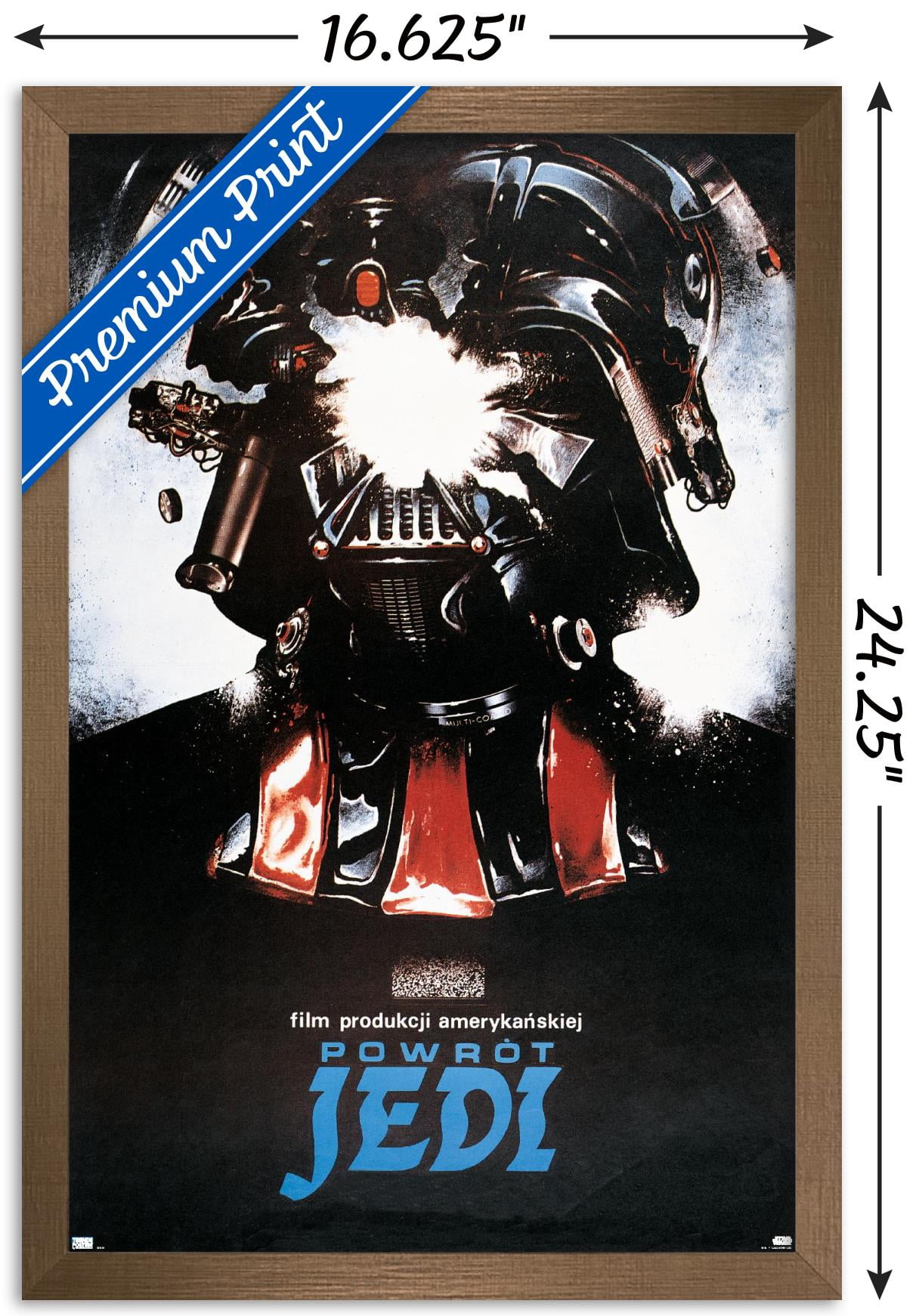 Star Wars: Return of the Jedi - Polish One Sheet Wall Poster, 14.725" x 22.375" Framed