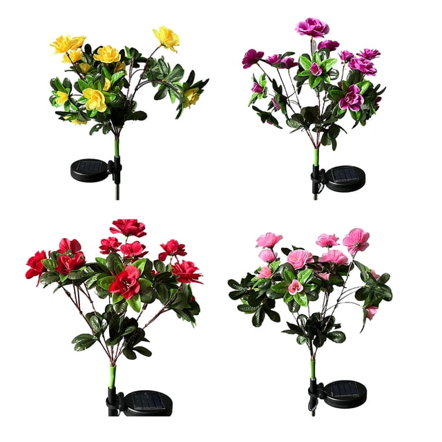 Becaristey Energy Saving LED Solar Light Gift Choice For Lawn Easy To Install Solar Flowers Yellow lanterns