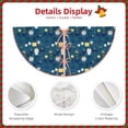 thumbnail image 4 of Daiia Various Lights Drawing Merry Christmas Tree Skirt , Xmas Large Lace-up Tree Skirt, Santa Snowflakes Rustic Home Decorations New Year Party Farmhouse Decor-48", 4 of 7