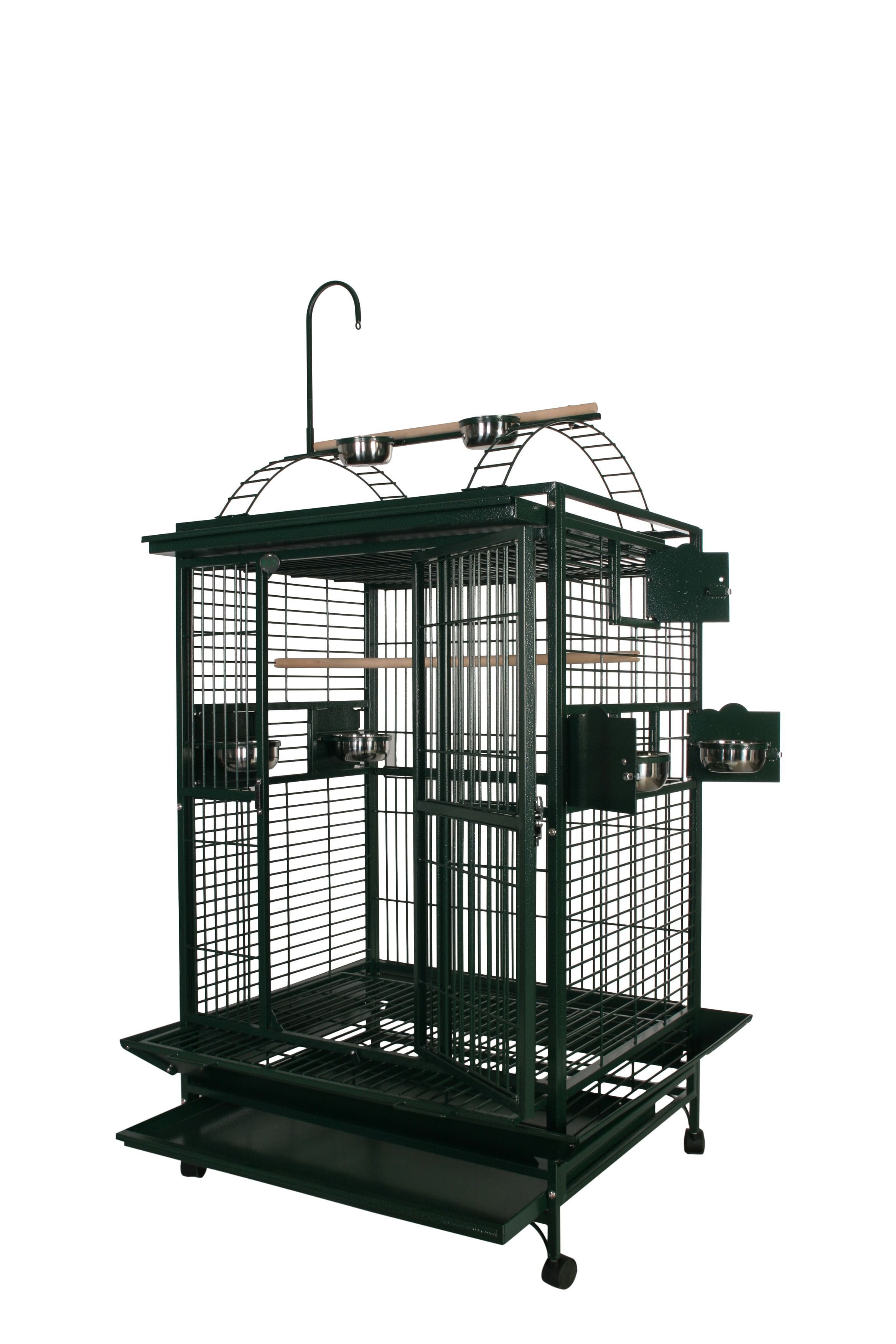 A&E Cage 8003628 Green Play Top Bird Cage with 1