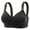Black, variant on Thin Laceless Steel Ring Comfor table Breathability Underwear Large Size Brater Buckle Female Bra Deep V Neck Vest Bralette Wireless Seamless Bra Fashion Lace Wasit