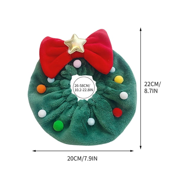 Christmas Pet Hat, Festive Christmas Tree Design Pet Headwear with Adjustable Fit for Small Dogs and Cats, Holiday Photo Prop and Party Costume Accessory
