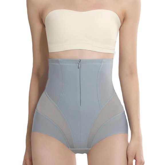 LILIYA Women's Shapewear Tummy Control Lifter Shorts with Hook Zipper High Waisted Briefs Girdle Under Dress Body Shaper Thigh Slimmer