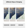 thumbnail image 2 of Navy Blue Swag Valances for Windows, Luxury Golden Modern Abstract Art Rod Pocket Sheer Valances for Small Windows, Swag Toppers Light Filtering for Kitchen Living Room 2 Panels 36''x36'', 2 of 3
