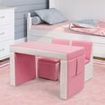 thumbnail image 1 of Costway Sillón Sofá Combinable para Niños en PVC Espuma Conjunto de Mesa y Silla Multifuncional Infantil, 1 of 9