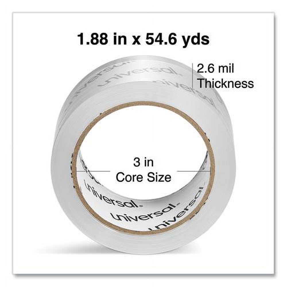 Universal Moving and Storage Packing Tape 3" 1.88" x 54.6 yd Clear 6/Pk UNV33102