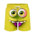 thumbnail image 4 of ibiyuan Funny Expression Graphic Mens Funny Swim Trunks Elastic Waist Mens Bathing Suit Stretch Drawstring Waist Beach Pool Swimwear Summer Beach Cruise Board Shorts, 4 of 4