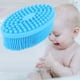 thumbnail image 5 of Cepillo sensorial de silicona para bebé, cepillo de entrenamiento de tacto para baño de masaje, peine para lavado de cabello con cabeza (azul), 5 of 9