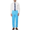 thumbnail image 2 of INSPIRE CHIC Polka Dots Printed Dress Pants for Men's Regular Fit Formal Trousers, 2 of 5