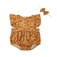 thumbnail image 1 of Ensemble Assorti Bébé Filles Grande / Petite Soeur Été Floral Romper Robe Bandeau Grande Robe de Soeur 1-2 Ans, 1 of 7